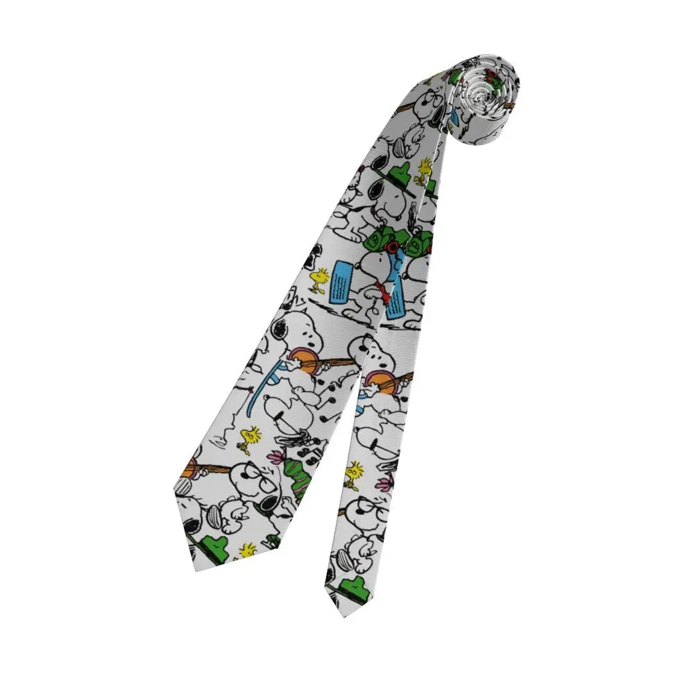 Snoopys & Woodstock Smile Giggle Laugh Neckties Silk 8 cm Neck Tie for Mens Shirt Accessories Cravat Wedding Accessories Office