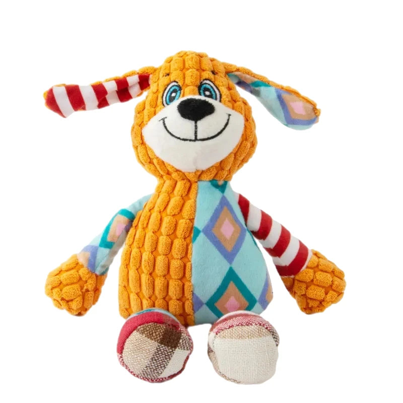 Splicing Style Pet Plush Toy Cat Dog Toy Animals Bite Resistant Interactive Squeaky Pet Dog Teeth Cleaning Chew Toy Pet Supplies