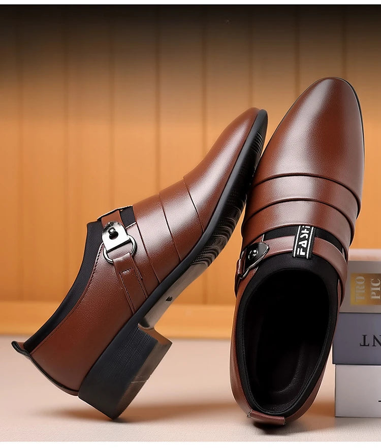 Spring Autumn Men's Business Shoes Formal Wedding Shoes Male Office Work Shoes Sharp pointed casual Loafers Elegant Man footwear
