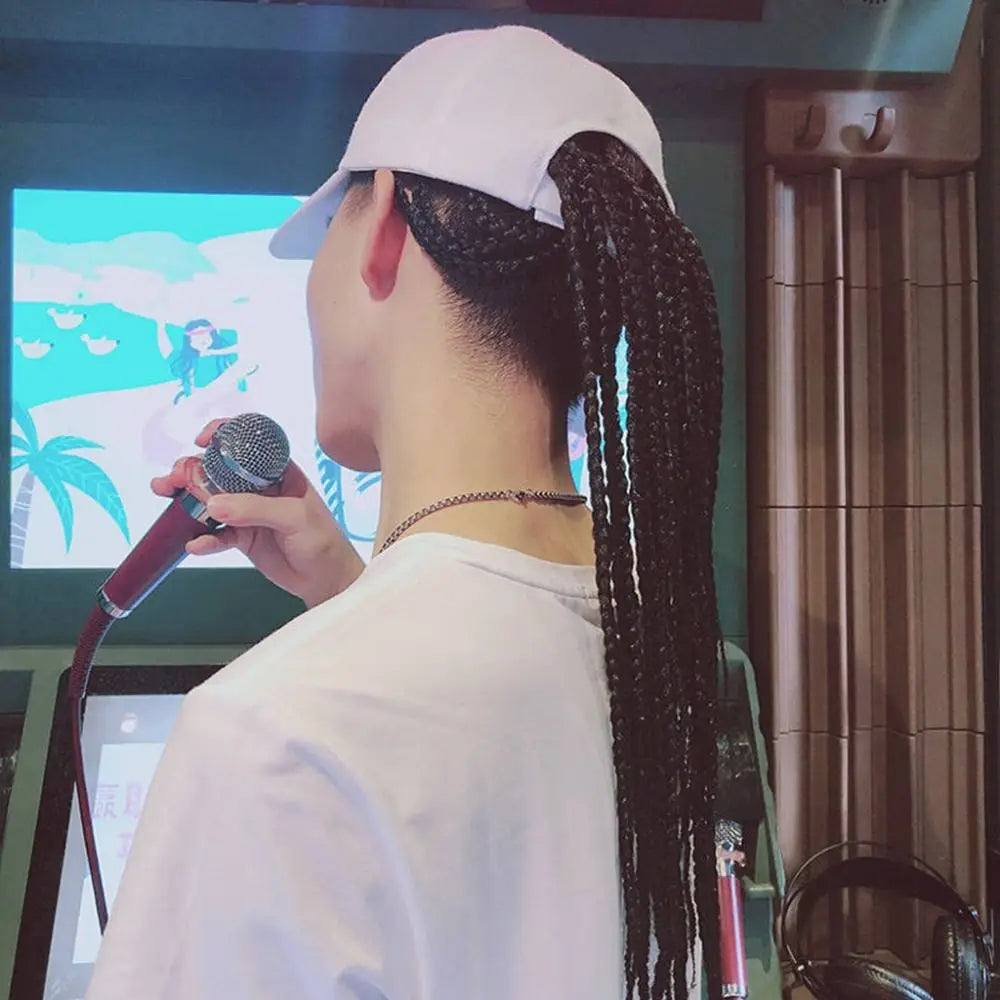 Baseball Cap Wig Hip Hop Hat Peaked Cap Daily Wear Wig Hair Dreadlocks Cap 35cm Synthetic Wig Braid Sun Visor Hats Lady Men