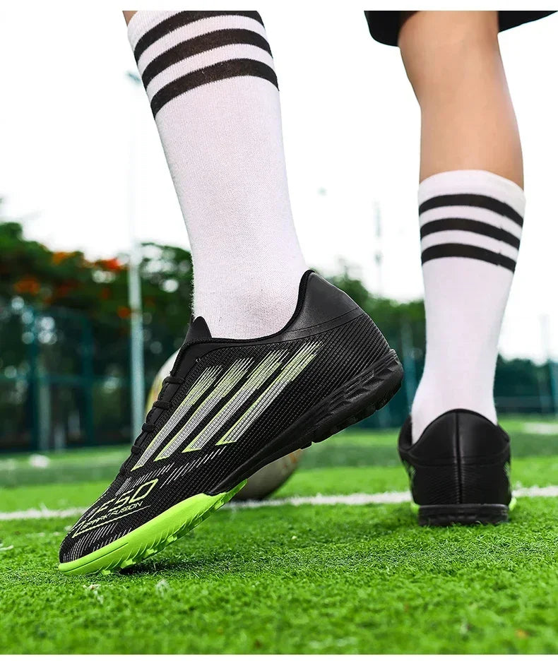 Adult Football Shoes Lightweight Wear-resistant Soccer Boots Anti-slip Outdoor Turf Training Sports for Men Youth Daily Match
