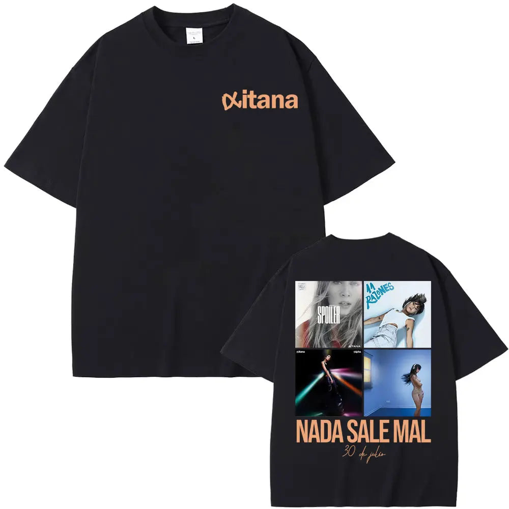 Singer Aitana Cuarto Azul Tour Graphic T Shirts Men Women Fashion Aesthetic Short Sleeve T-shirt Cotton Casual Oversized T Shirt