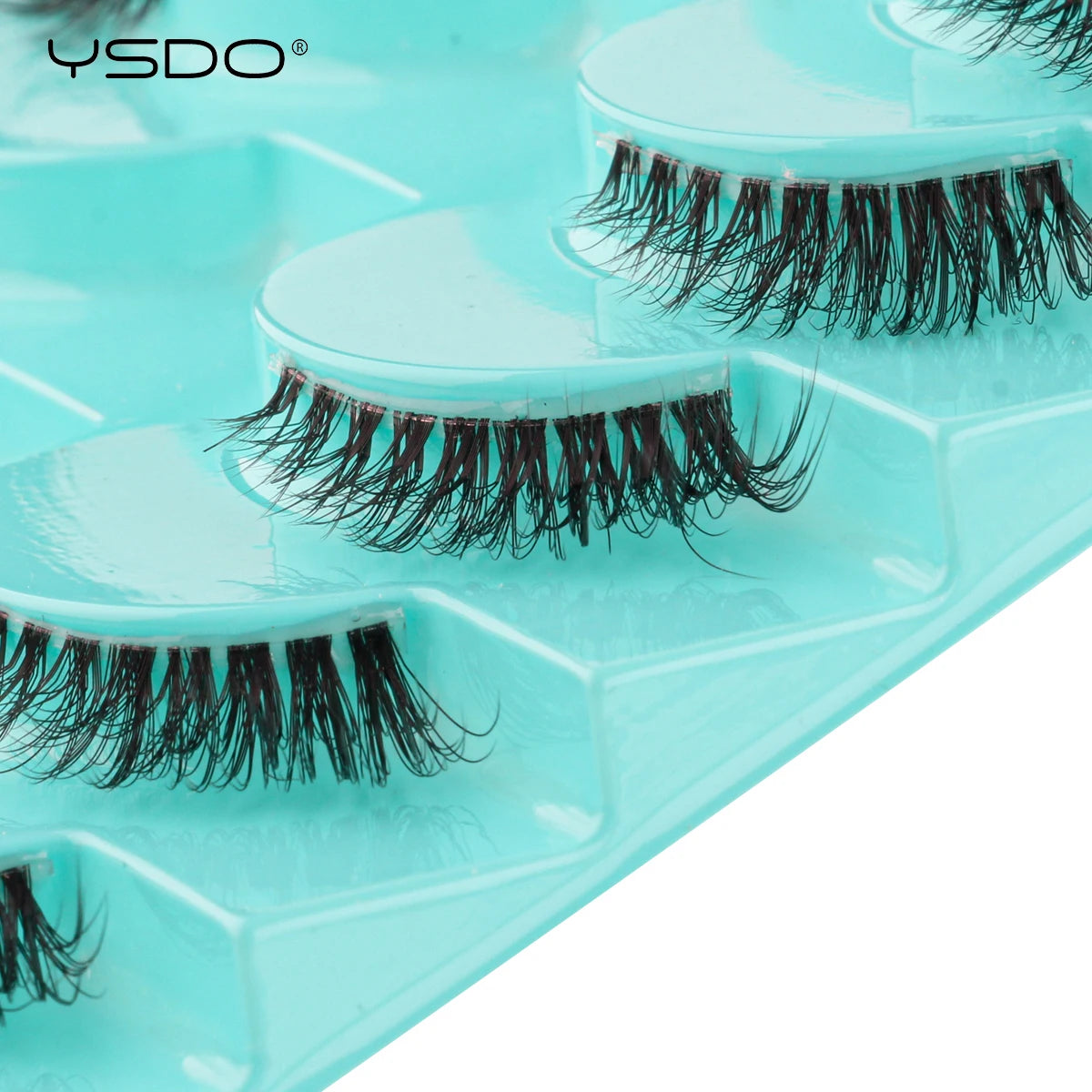 YSDO 3/7/10 Pair Half Eye Lashes Soft Natural Fake Lashes Look Short Wispy Clear Band Fox Eye Lash Faux 3d Mink Eyelashes Makeup