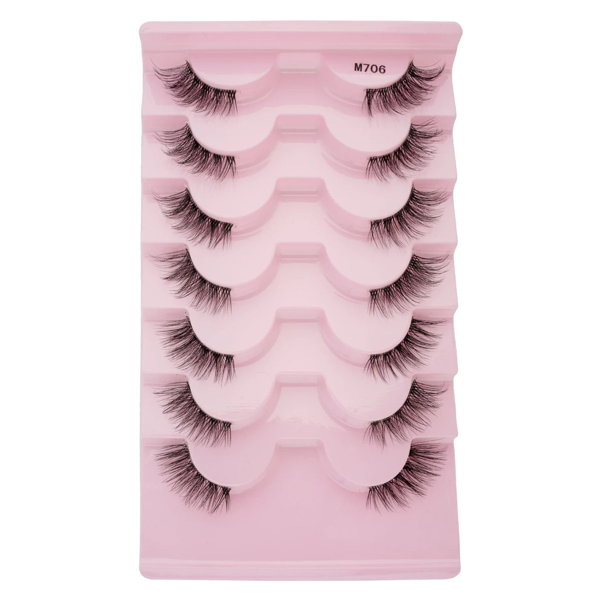 YSDO 3/7/10 Pair Half Eye Lashes Soft Natural Fake Lashes Look Short Wispy Clear Band Fox Eye Lash Faux 3d Mink Eyelashes Makeup