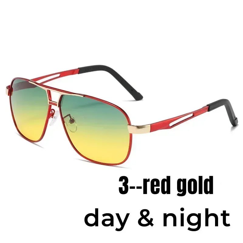 Trendy Square Polarized Photochromic Sunglasses Luxury Women Men Pilot Shades Sun Glasses Outdoor Anti-UV Driving Oculos De Sol