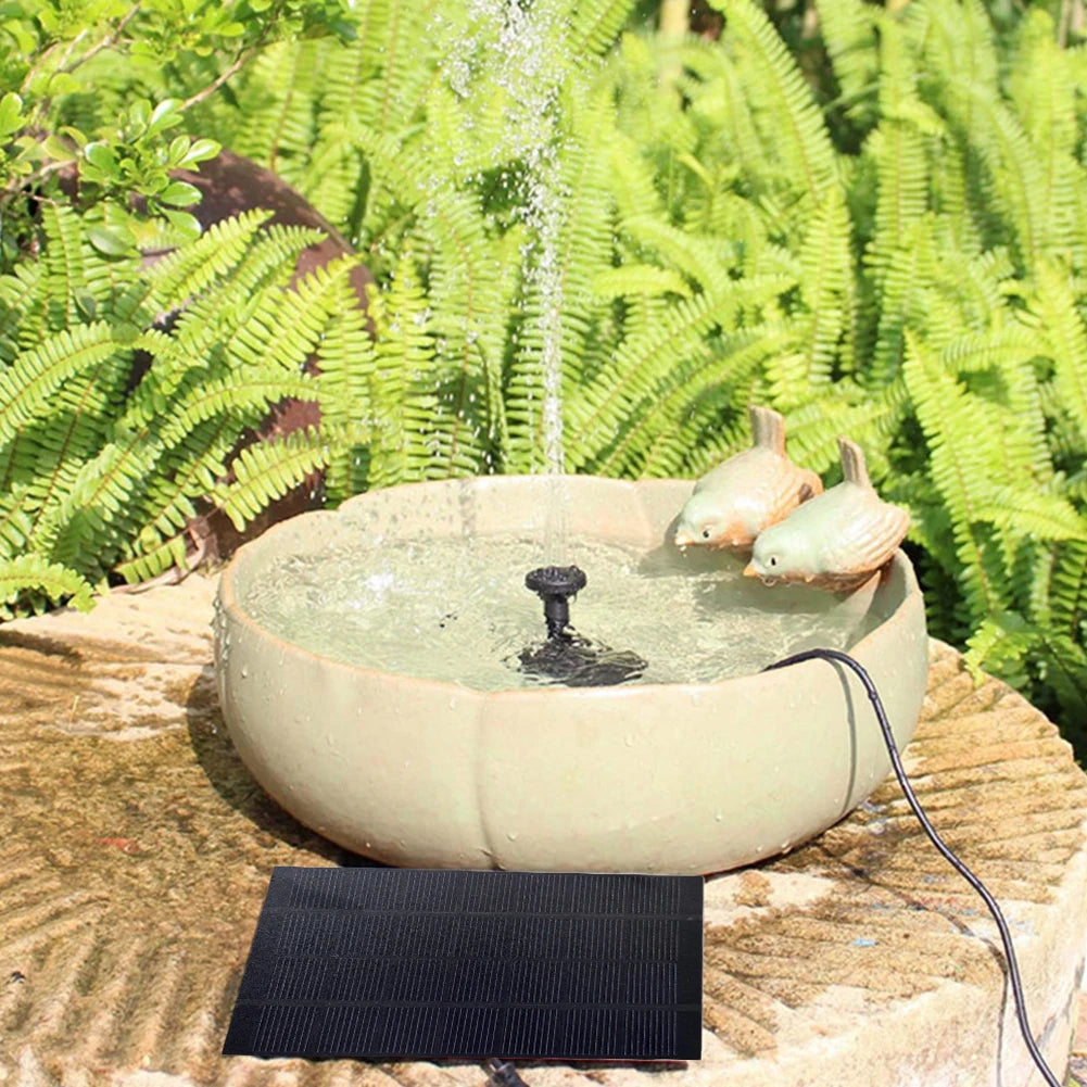 Solar Water Fountain Pump with Nozzles Solar Powered Fountain Water Pump Solar Fountain for Garden Pool Pond Aquarium Fountain