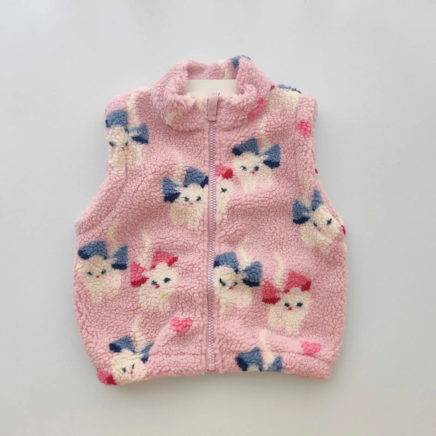Children's Jackets 2024 Fall And Winter Fashion Cartoon Lamb Wool Girls Jacket Cotton Warm Cute Boys Coat Children's Clothing