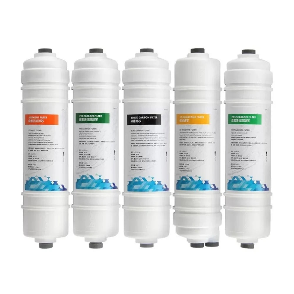 Waternoble 10 Inch Water Filter Replacement PP Cotton & T33 Activated Carbon Filter Chlorine Removal Water Purification System