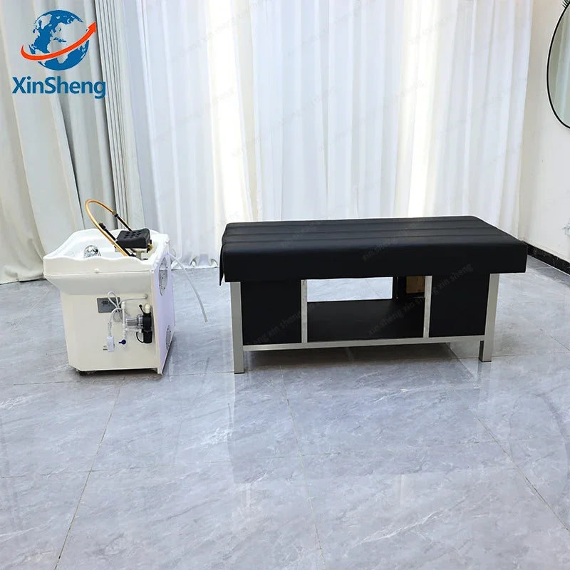 XinSheng Convenient Non Connecting Water Pipe With Water Storage Tank Head SPA Water Circulation Shampoo Basin Hair Wash Salon