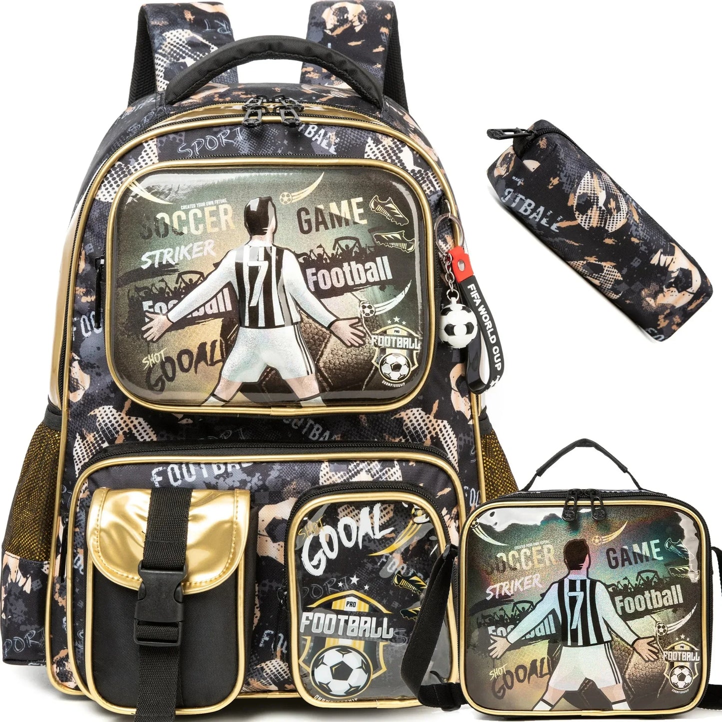 School Bags for Primary Children 3 in 1 School Bag Child with Lunch Bag Kids Book Bag for Boys Girls Kawaii Backpack