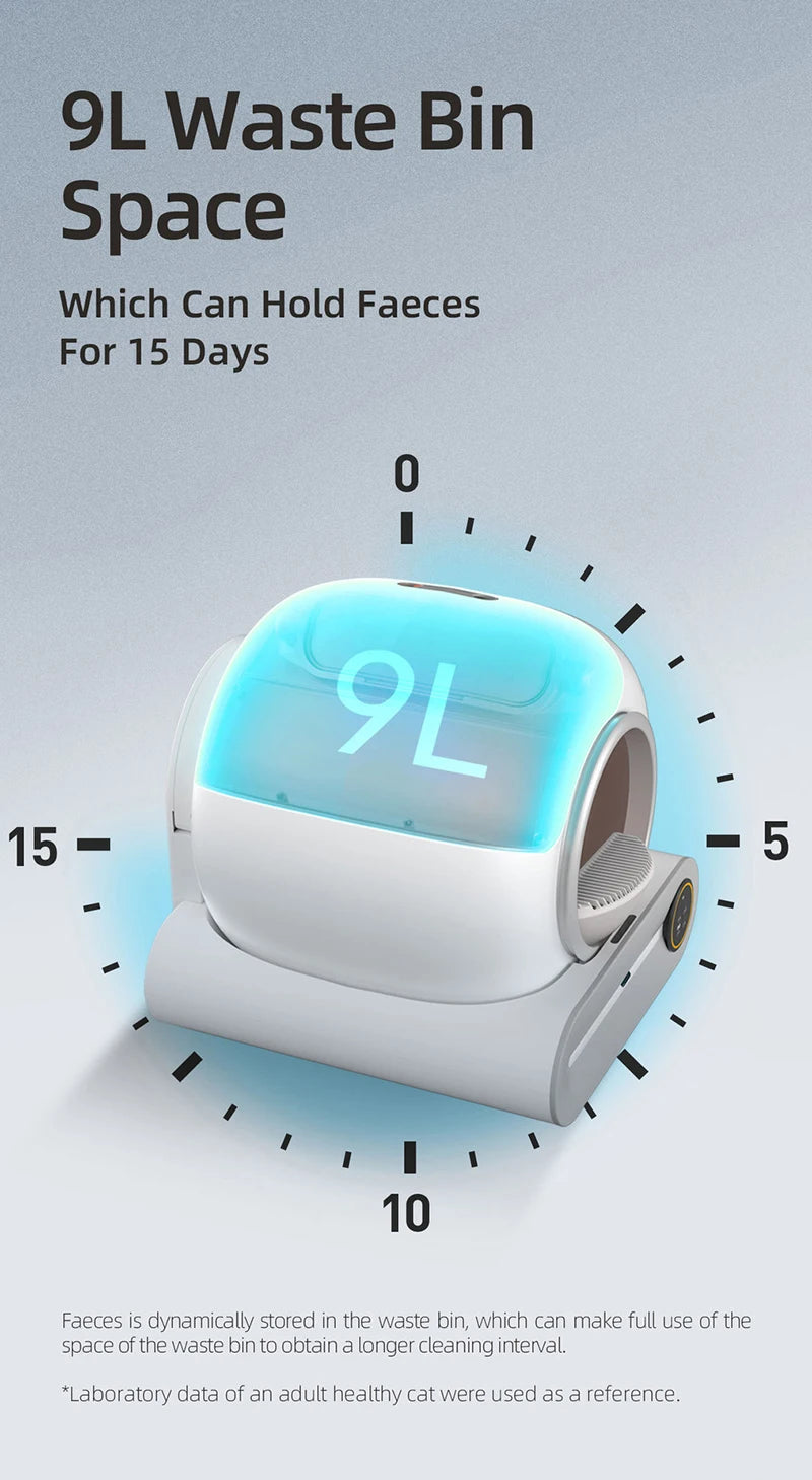 65L Automatic Smart Cat Litter Box Self Cleaning Fully Enclosed Large Cat Toilet Litter Tray