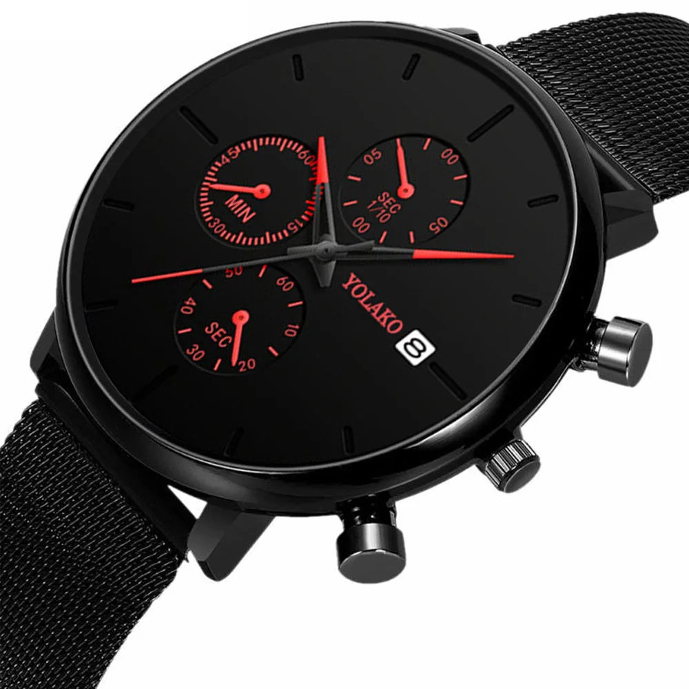 New Women Luxury Watches for Men Business Casual Ultra Thin Clock Male Stainless Steel Mesh Belt Quartz Watch relogio masculino