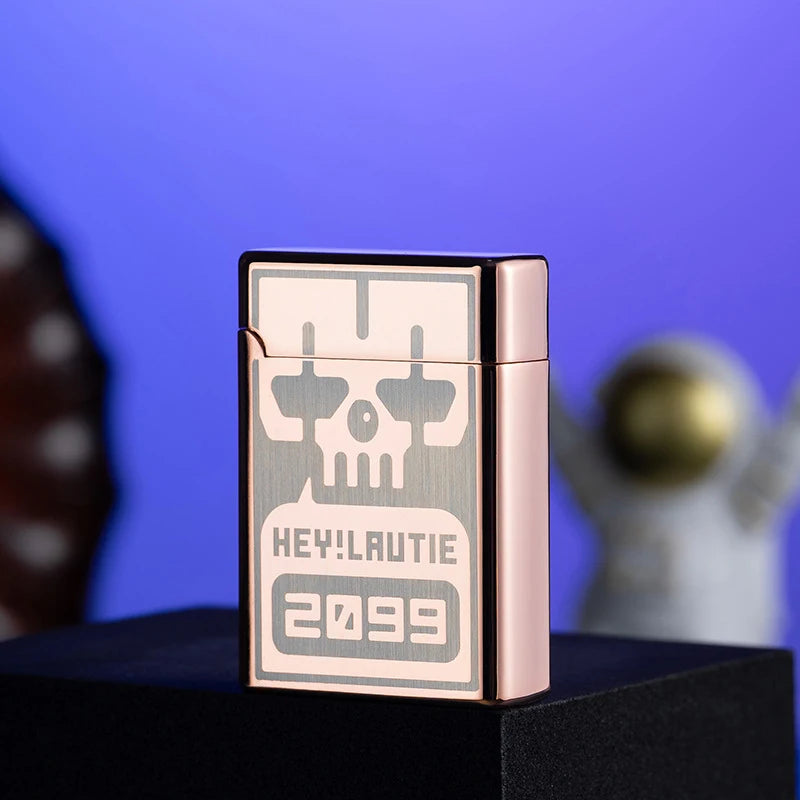 Portable Metal Induction Ignition Cigarette Lighter Men's Boutique Gift Butane Gas Lighter Windproof Lighter Unusual Lighters