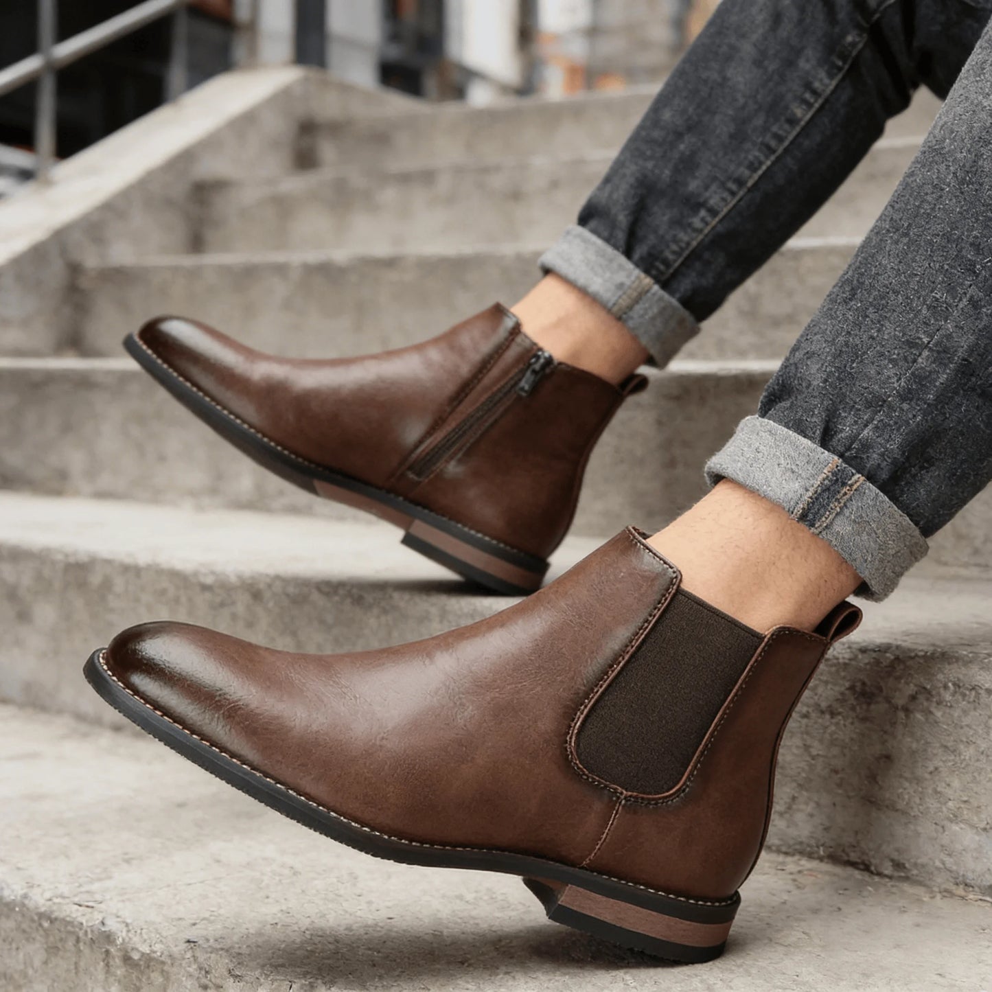 Boots Men Casual Brand Comfortable 2026 Fashion Boots Leather
