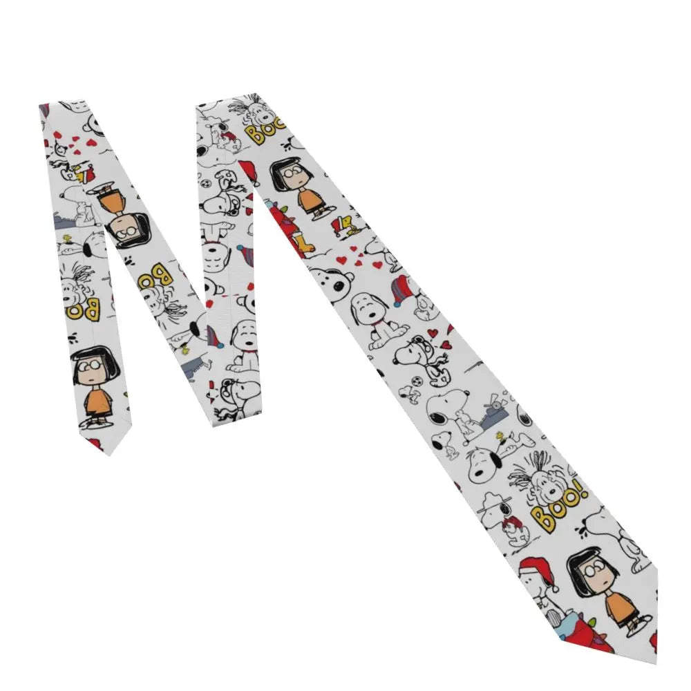 Personalized Fashion S-Snoopys Neckties Men Silk Cartoon Office Neck Tie