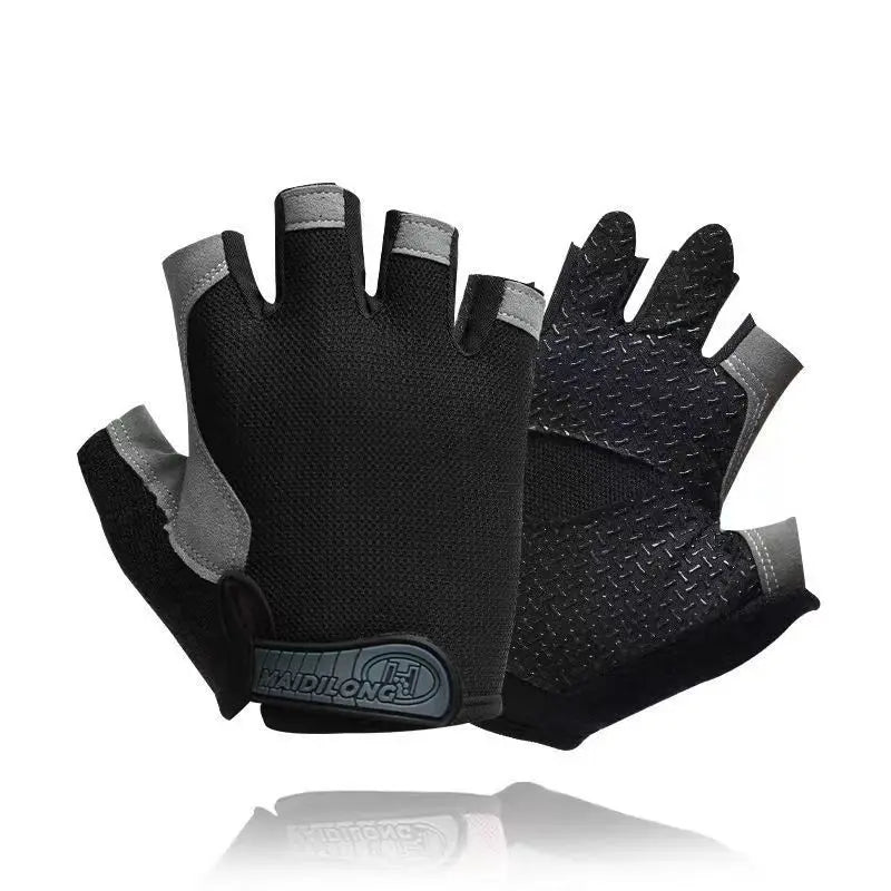 Fingerless Gym Gloves for Men Women Breathable Anti Slip Fitness Training Gloves for Bodybuilding Cycling Sports