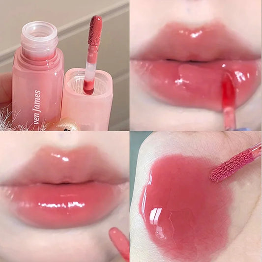 Glossy Non-stick Cup Lip Gloss Long Lasting Cheek Mud Lip Plumper Tinted Lip Lipstick Lip Makeup Cosmetics