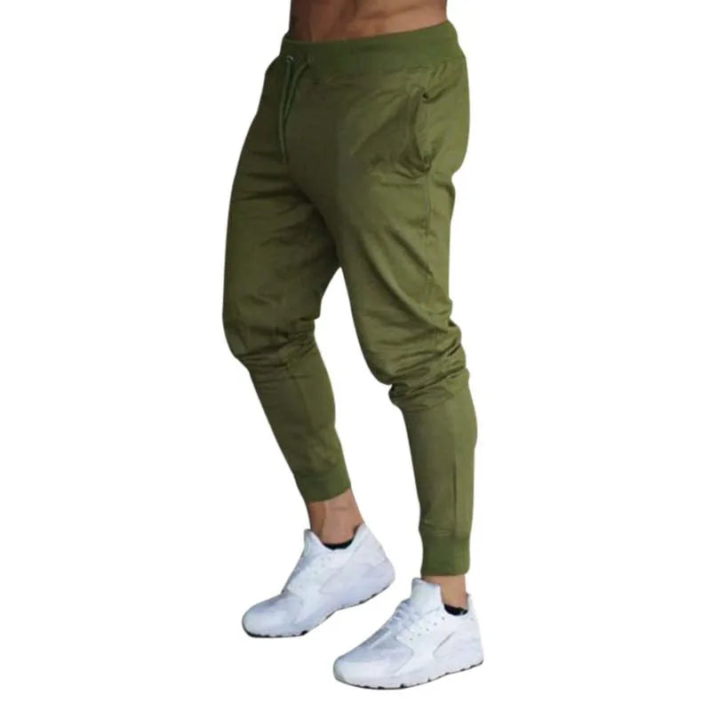 Spring and Autumn Outdoor Sports Pants Men's Casual Slow Running Shorts Elastic Fitness Solid Color Tethered Pants
