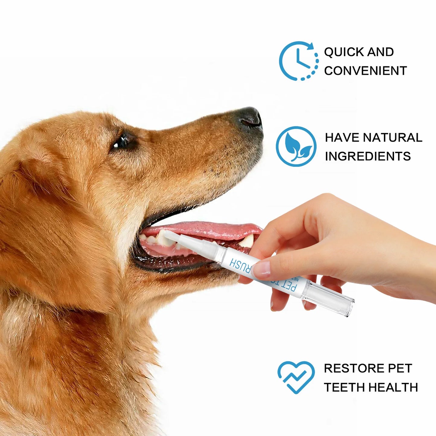 Pet Toothbrush Pen 3ml - Teeth Cleaning for Dogs & Cats, Reduce Bad Breath, Remove Tartar with Peppermint & Xylitol, Easy Use