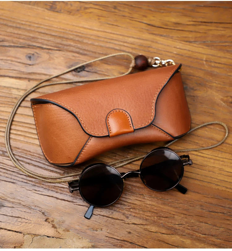 Genuine Leather Eye Glasses Bag for Eyeglass High Quality Handmade Causal Glasses Case Sunglasses Protector Pouch