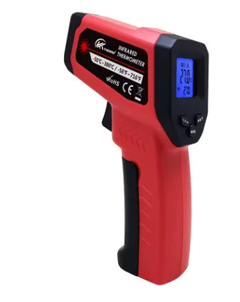 Digital infrared thermometer, non-contact industrial laser temperature gun, temperature range from -50 to 380 degrees Celsius.