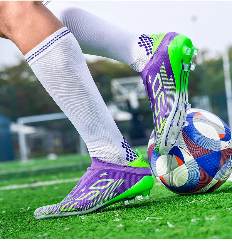 High Quality Mens Football Boots F50 Boys FG/TF Training Studded Fast Soccer Cleats Pro Non Slip Football Shoes for Man 35-45