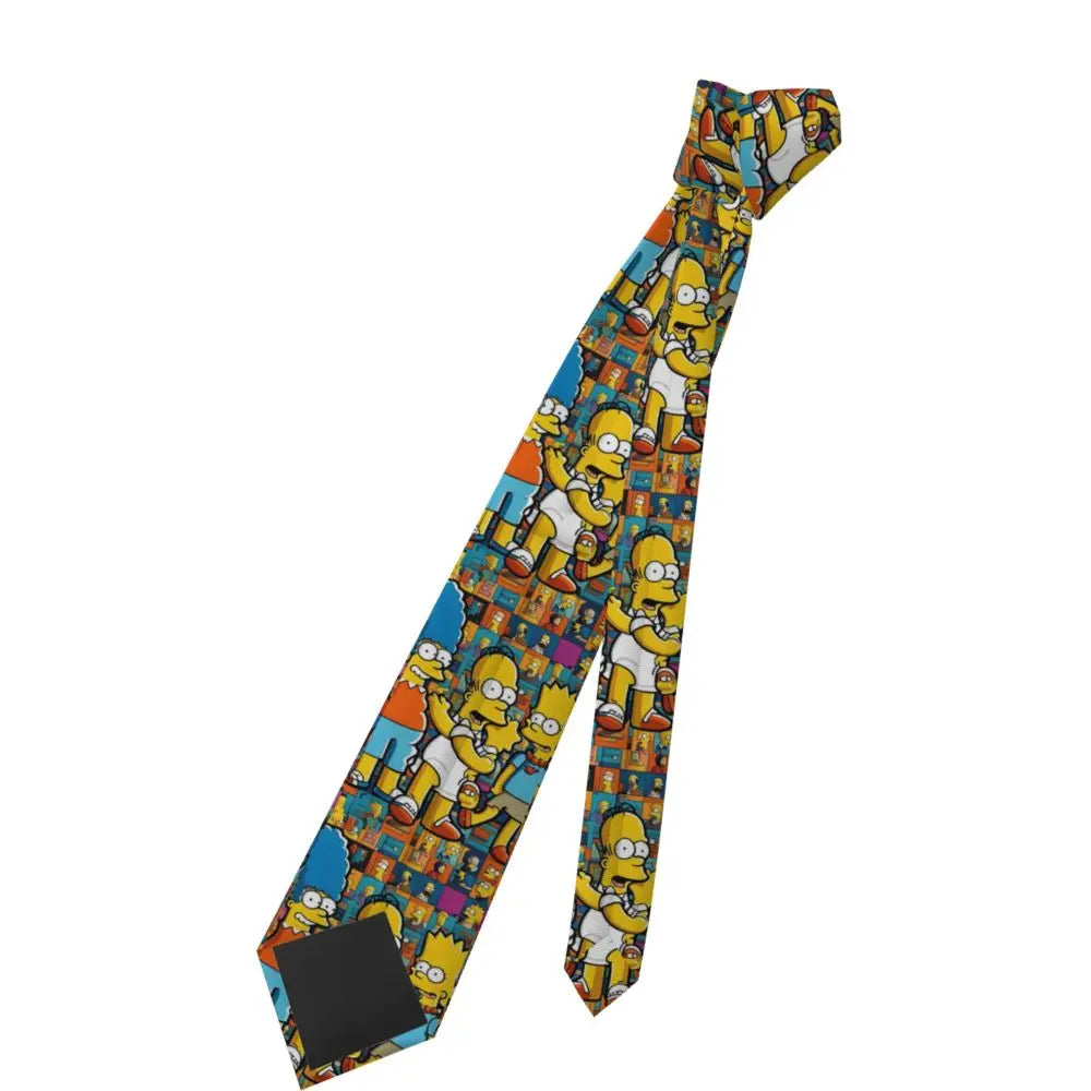Personalized The S-Simpsones Homer Neck Ties Men Formal Silk Wedding Neckties