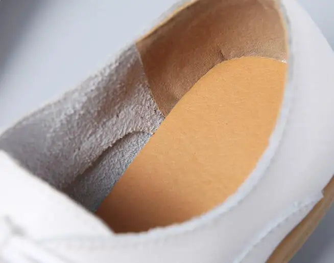 Genuine Leather 2024 Summer Loafers Women Casual Shoes Moccasins Soft Pointed Toe Ladies Footwear Women Flats Shoes White