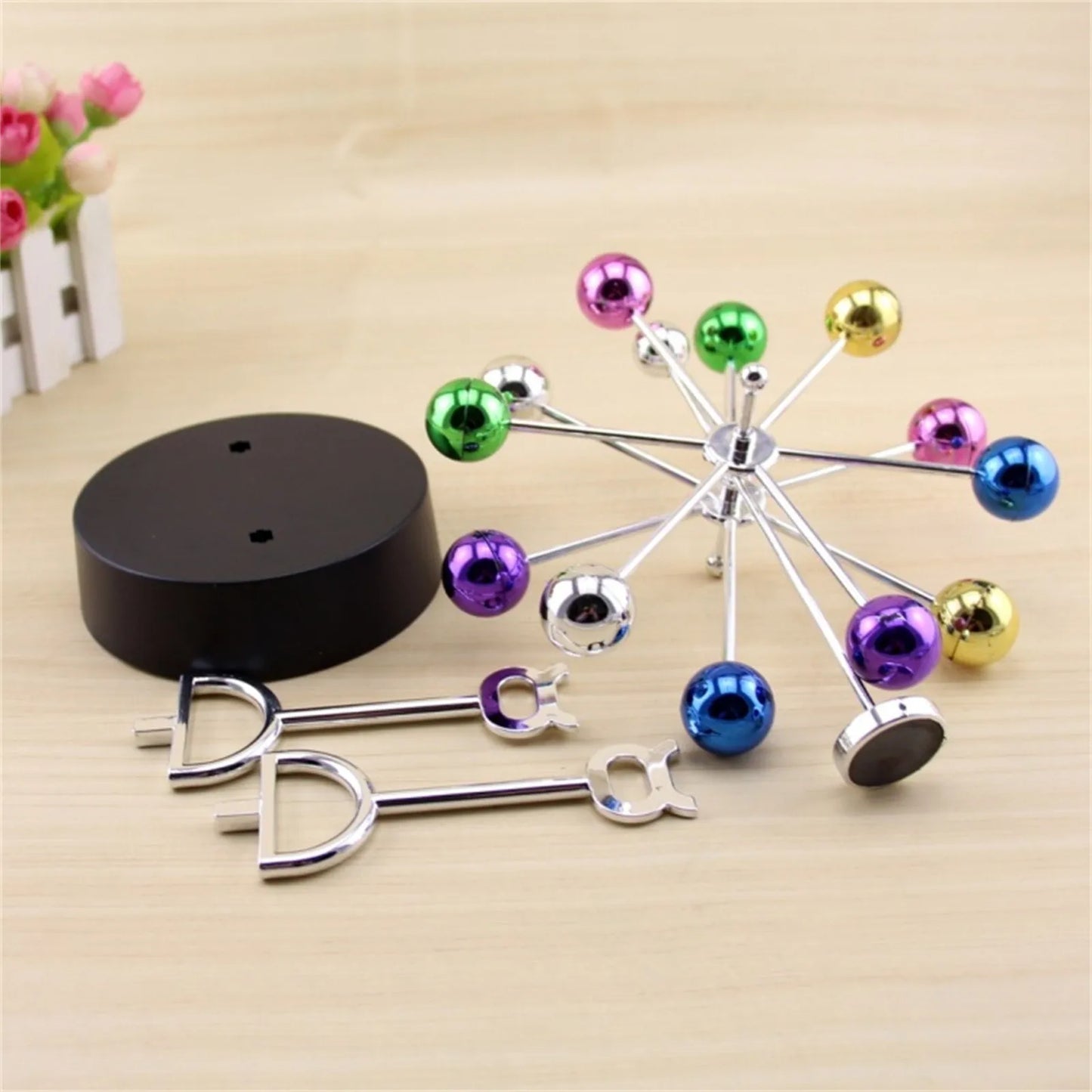 Creative Rotating Ferris Wheel Perpetual Motion Apparatus Simple Newton Pendulum Ball Physical Magnetic Balance Wobbler Gifts