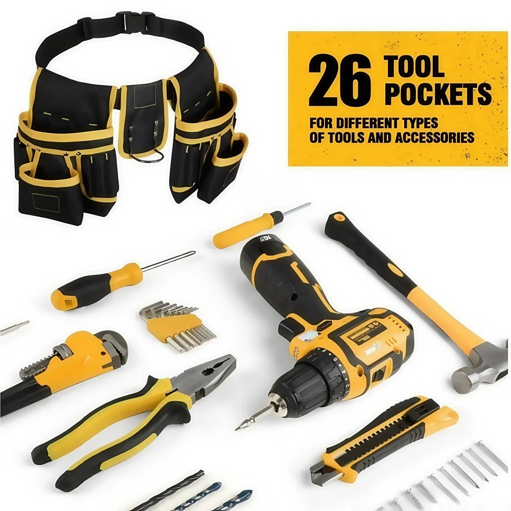 Tool Organizer Bag Toughbuilt Magnetic Electrician Tools Waist Pack, Adjustable Tool Pouch for Repair,work Tool Pouch Storage