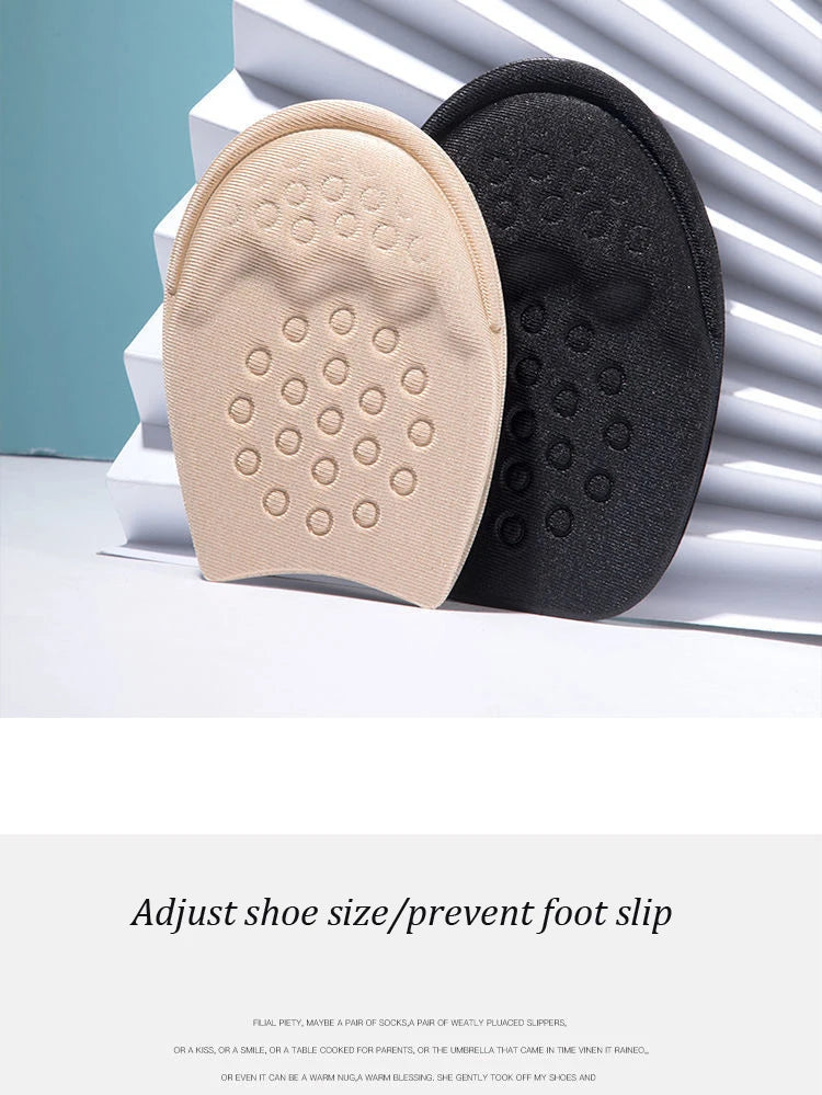 Forefoot Pads for Women High Heels Half Insoles Forefoot Anti-Slip Pain Relief Insert Shoe Size Reduce Filler for Too Big Shoes