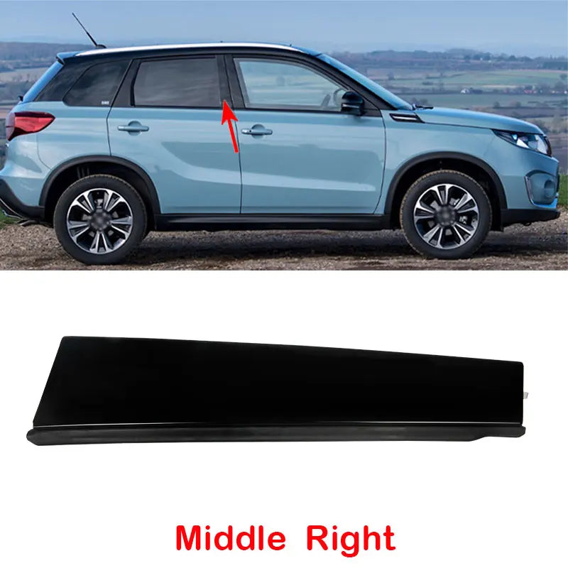For Suzuki Vitara Accessories 2016 2017 2018 2019 2020 Car Parts Front Door Rear Door Pillar Trim Decoration Outer Garnish Cover