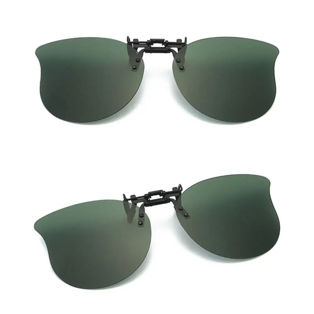 Polarized Clip On Sunglasses Over Prescription Glasses Ultra-Light UV400 Flip Up Sun Glasses Cat Eye Convenient Shades
