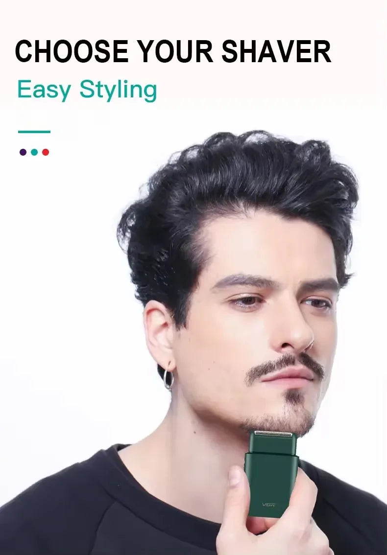 VGR Beard Trimmer Rechargeable Beard Trimmer Professional Beard Shaver Electric Shaver Mini Razor Shaving Machine for Men V-390