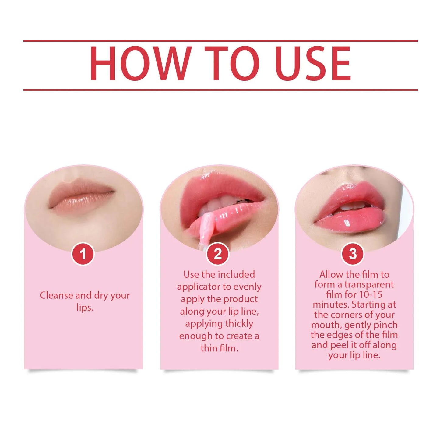Tear off Lip Gloss Waterproof Long Lasting Peel off Liquid Lipstick Easy to Color Nourishing Lip Reduce Dryness Cosmetics