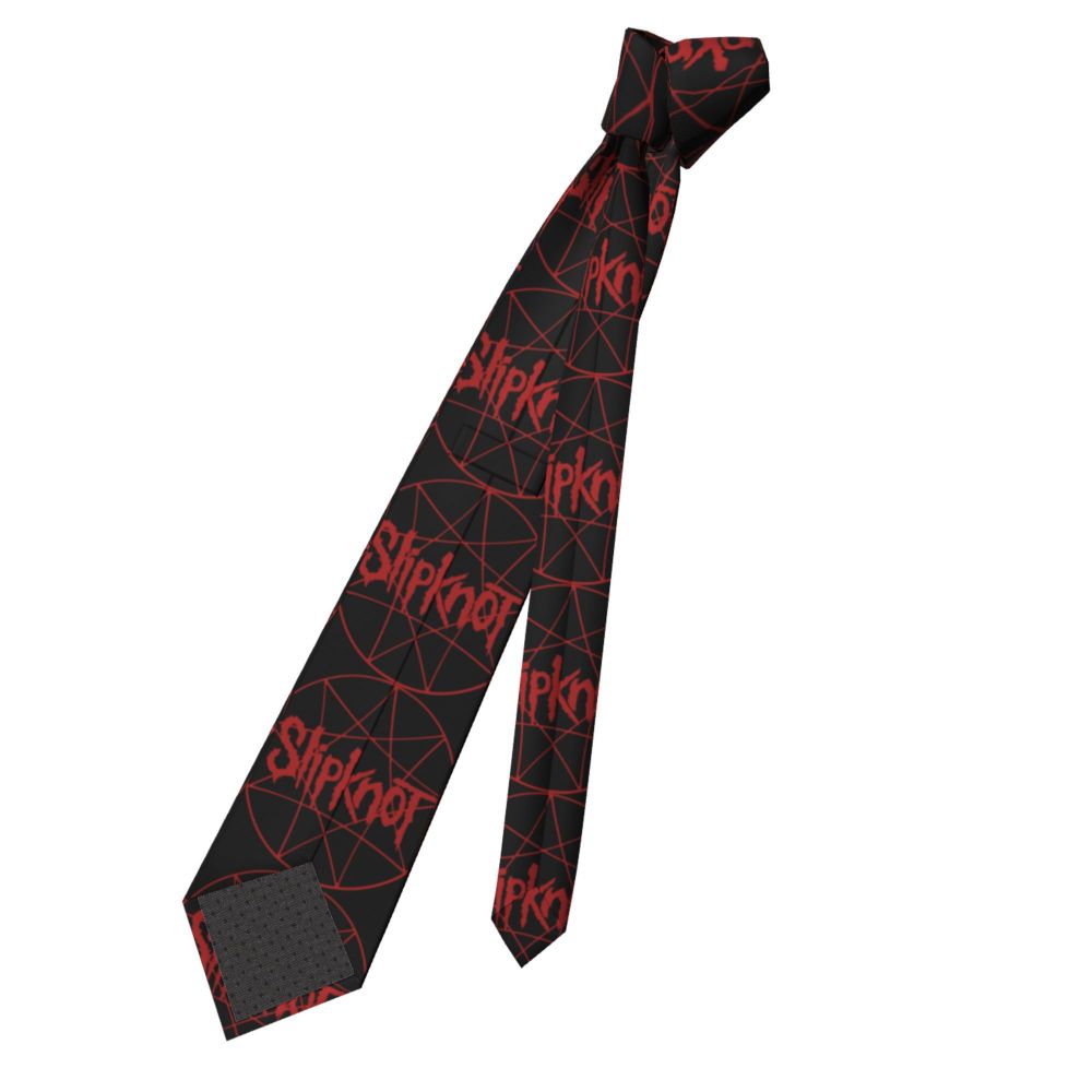 Slipknots Neckties Men's Customized Silk Heavy Metal Rock Music Gift Neck Tie for Office