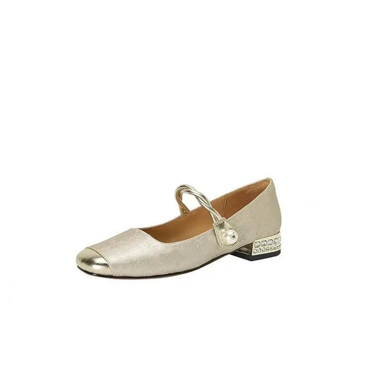 Shoes for Woman Flats Formal Women's Summer Footwear Low Heel Elegant Moccasins Flat Pointed Toe Non Slip on Promotion E 39