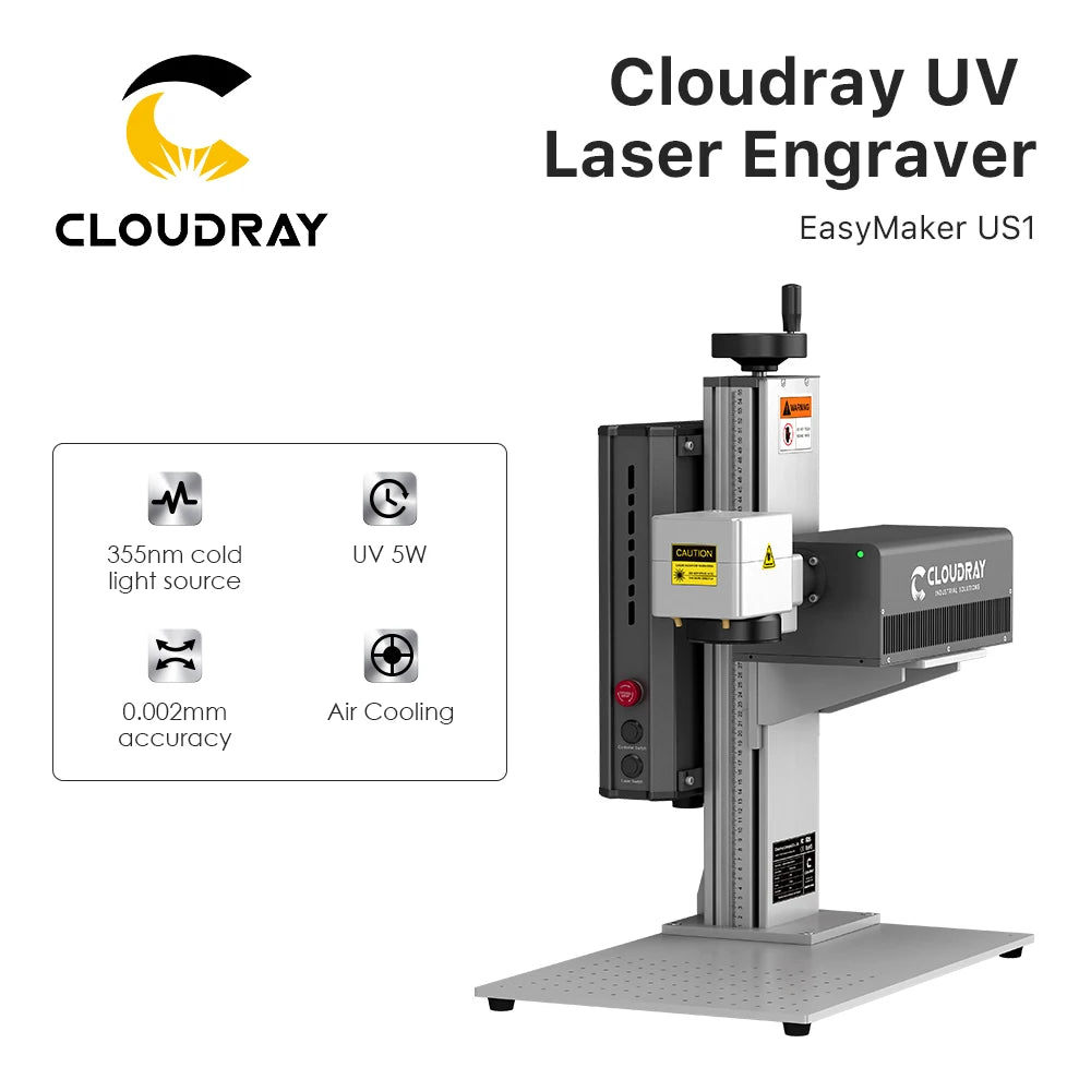 Cloudray UV Laser Marking Machine 5W Marking Plastic Glass Wood Fabric Jewelry Gold Silver for DIY Engrave Laser Machine