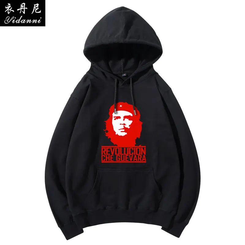 Cuban Red Revolutionary Hero Che Guevara Hooded Sweatshirt Printed Men's and Women's Casual Pullover Long-sleeved Hoodies Tops
