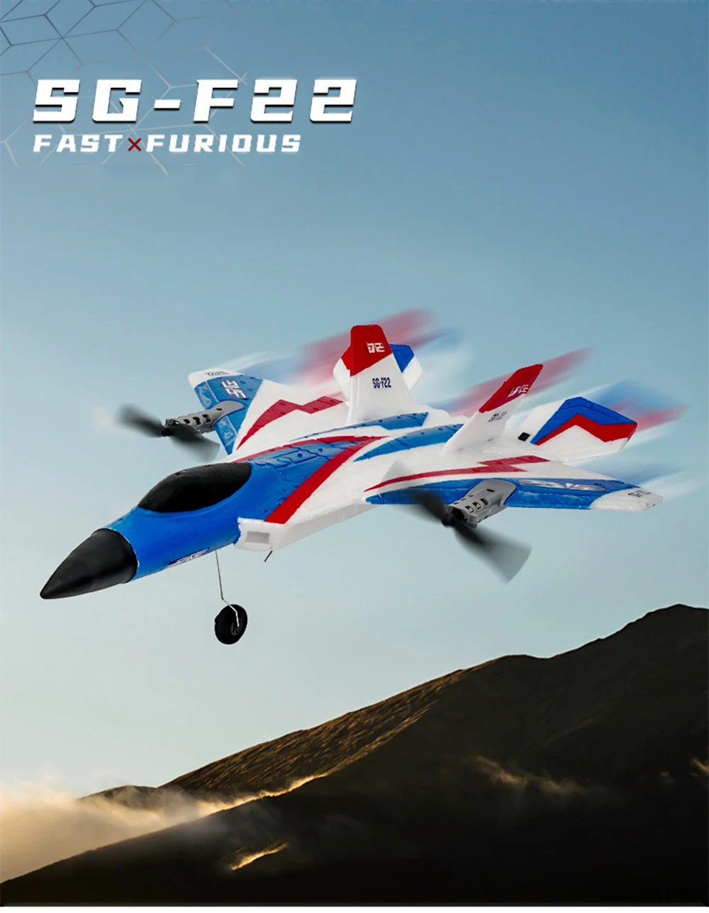 RC Plane F22 Stunts Plane 2.4G Radio Control Glider Remote Control 3D Plane Glider Airplane EPP Foam Boys Toys for Children