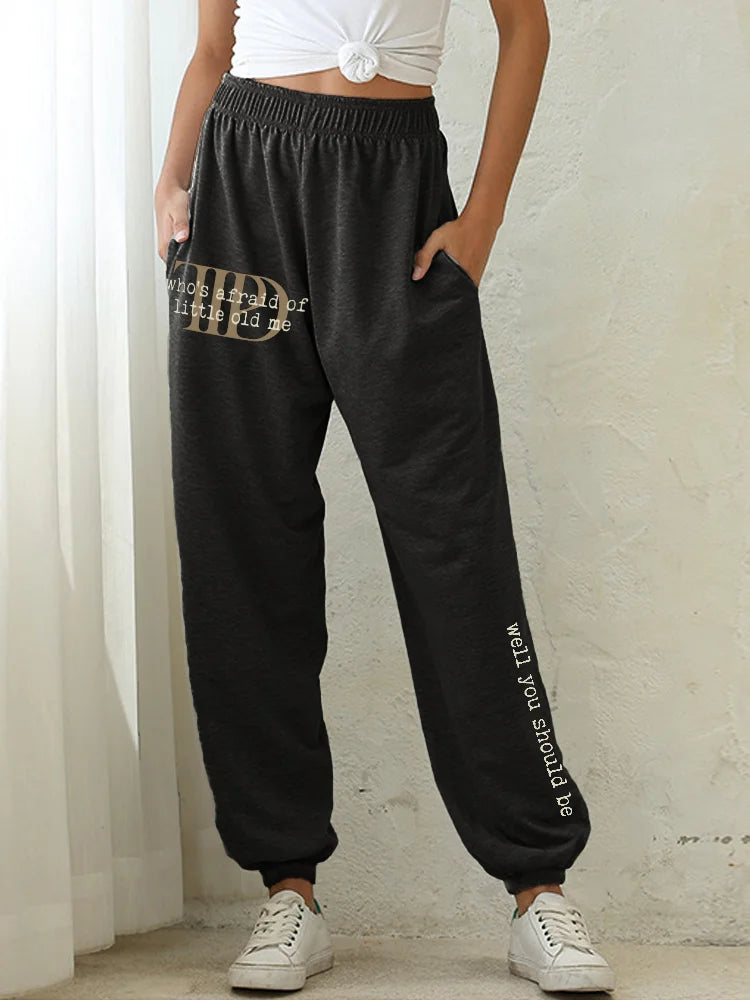 Sweatpants Pants For Women Summer Autumn 3D Print Bottom Pockets High Waist Sporty Gym Athletic Fit Jogger Female Trousers