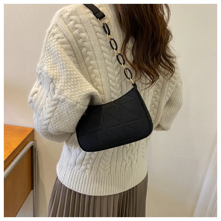 Women Small Square Bag Сумка Женская Simple and Versatile Casual Handbag Fashion Popular Felt One Shoulder Messenger Bags Purse