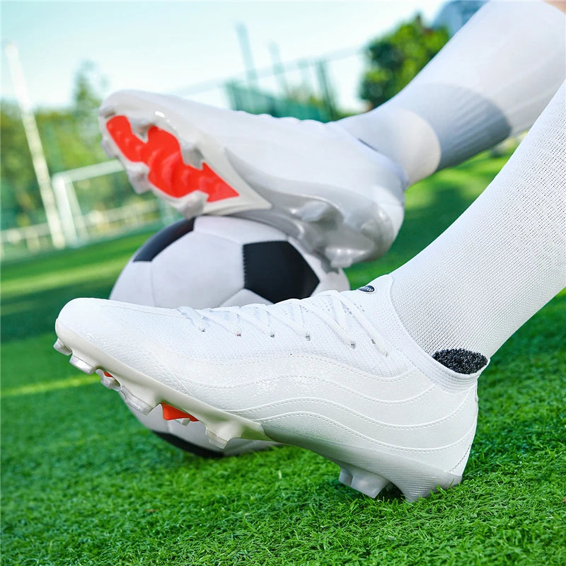 New Men's Soccer Shoes Professional Football Boots Non-Slip Cleats FG/TF Grass Outdoor Training Athletic Sneakers