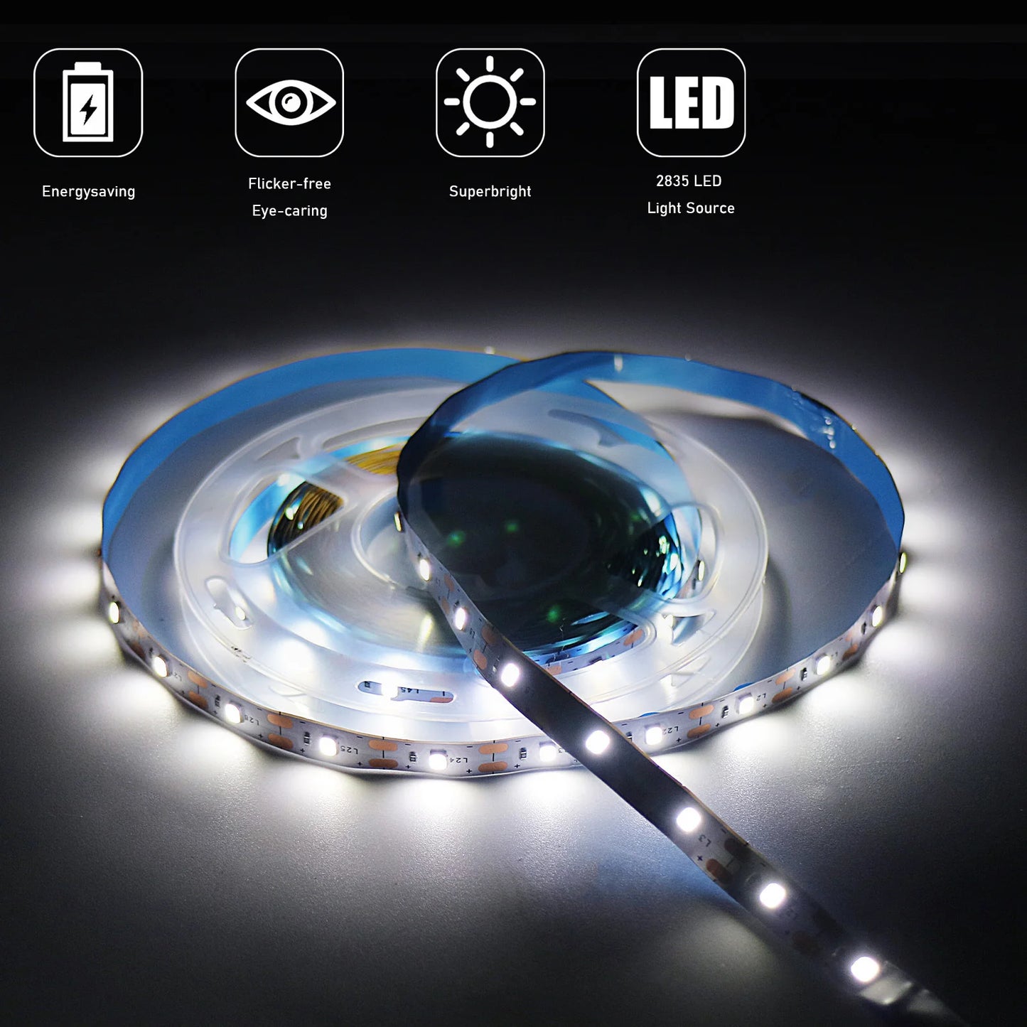 LED Strip Lights 5V White/Warm White Flexible LED Light,can be pasted,cuttable Home Decor Lamp for TV Backlight Cabinet Lighting
