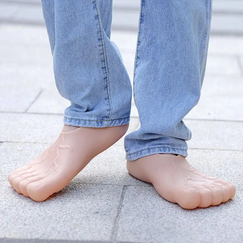 Artificial Foot Shoes Quirky Ideas Men's and Women's Toe Big Foot Spoof Red Five Finger Feet Fashion