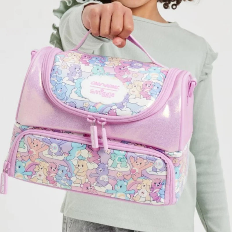In Stock Rainbow Bear School Backpack Lightweight Large Capacity Breathable Waterproof Decompression Shoulder Bag  Pen Bag Gift