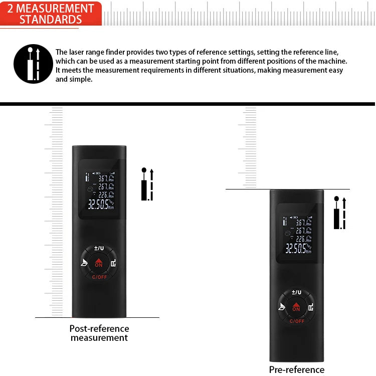 40M Laser Distance Meter Portable Rangefinder USB Charging Laser Trena Measure Tools Digital Rangefinder With Angle Measure