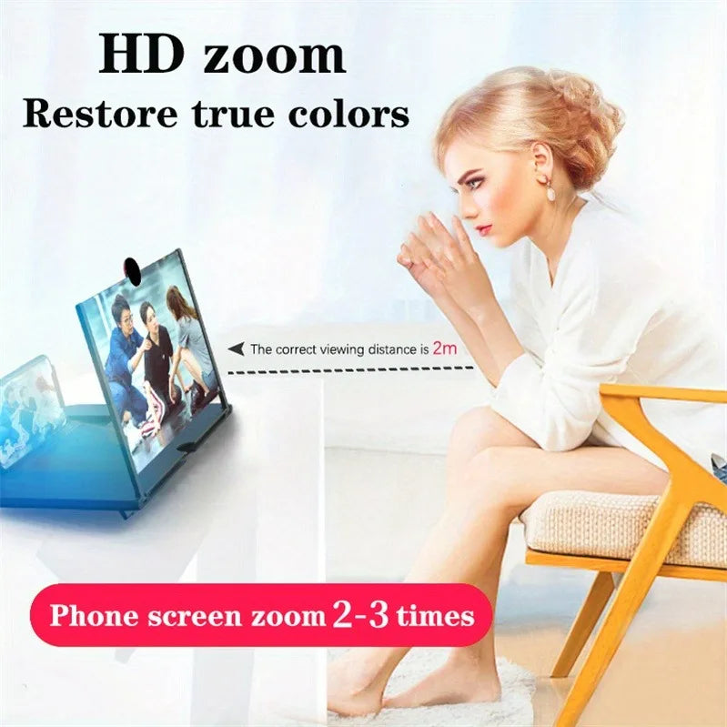 Mobile Phone Screen Amplifier 10/12 inch Multi Functional HD Amplifier HD Screen Magnifying Glass Anti Blue Light Eye Protection