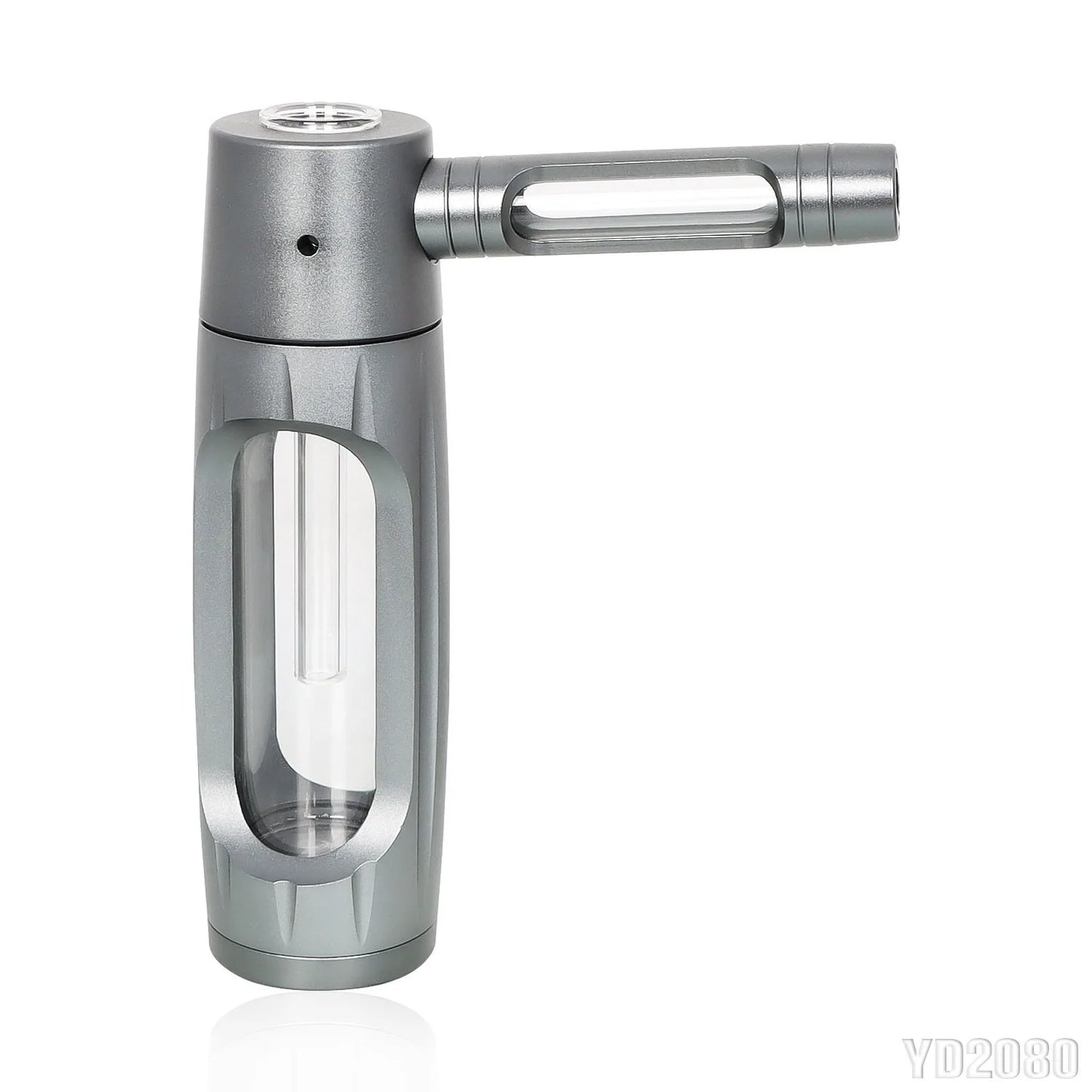 Portable Metal Smoking Pipe with 155mm Glass Bowls Dry Burning Grass Tobacco Pipes Hookah Shisha Pipa for Smoke Accessories