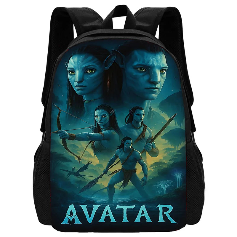 Science Fiction Movie Child School Backpack with Lunch Bags ,Pencil Bags ,School Bags for Boys Girls A-AvatarS Best Gift